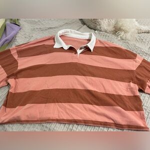 Cropped long sleeve shirt. Junior 1X